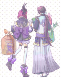 Rule 34 | bag, black hair, boots, father and daughter, feather hair ornament, hair ornament, hair ribbon, hakama, high heels, hosokawa gracia, japanese clothes, kimono, long hair, nashinomiya, obi, pleated skirt, ponytail, red hair, ribbon, sandals, sash, sengoku musou, shopping bag, skirt, thighhighs, white thighhighs