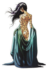 1girl black_hair female_focus highres megami_tensei red_eyes solo todomeki too_many_eyes what