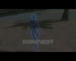 1girl alpha-152 animated ass beach blue_skin colored_skin dead_or_alive dead_or_alive_5 female_focus long_hair monster_girl nude slime_girl solo sound text_focus video walking