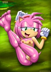 1girl 2014 :d amy_rose anus ass ass_focus barefoot bbmbbf blush bracelet breasts completely_nude curvy eyelashes feet foot_focus furry gloves grass green_eyes hairband hedgehog highres huge_ass jewelry legs legs_up loli lolita_fashion long_eyelashes lying medium_hair mobius_unleashed naughty_face nipples nude open_mouth outdoors palcomix pink_fur pink_hair pussy red_hairband sega small_breasts smile soles solo sonic_(series) tail toenails toes uncensored white_gloves wide_hips
