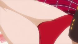 2girls animated animated_gif arms_(studio) blonde_hair blush drooling closed_eyes fingerless_gloves gloves gym_shorts hand_on_thigh highres kaneko_hiraku kiss multiple_girls red_hair saliva shikishima_mirei shorts tears thick_thighs thighs tokonome_mamori trembling valkyrie_drive valkyrie_drive_-mermaid- yellow_eyes yuri