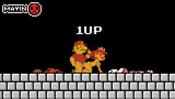 1boy 1girl 1up all_fours animated artist_name bouncing_breasts breasts doggystyle full_body hetero mario mario_(series) mayin medium_breasts nintendo pixel_art princess_peach red_headwear sex sex_from_behind super_mario_bros._1 video