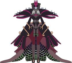 Rule 34 | belt, corruption, covered eyes, crown, digimon, digimon (creature), digimon ghost game, highres, long hair, mask, rafflesimon
