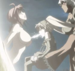 Rule 34 | 2girls, age difference, animated, animated gif, breasts, drinking, ekaterina kurae, huge breasts, lactation, multiple girls, nipples, oribe mafuyu, projectile lactation, seikon no qwaser, size difference, squirting liquid, uno makoto, yuri