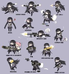 .50_action-express 10s 2girls 7.62x51mm_nato :&lt; akemi_homura akemi_homura_(magical_girl) ammunition ammunition_belt anger_vein annotated anti-materiel_rifle anti-tank_guided_missile anti-tank_missile artillery assault_rifle at4 barrett_m82 bespectacled bipod black_hair braid bullet bullet_hole casing_ejection chibi cocking_gun crew-served_weapon davy_crockett_(nuclear_weapon) desert_eagle dual_wielding fgm-148_javelin firing fn_scar fully_powered_cartridge glasses golf_club gun hair_ribbon hairband handgun handgun_cartridge hazard_symbol headshot high-explosive_anti-tank_(warhead) highres holding homu ithaca_m37 jon_henry_nam kaname_madoka kyubey left-handed light_machine_gun lmg_cartridge long_hair m13_link m249_saw m28/m29_davy_crockett machine_gun madoka_runes magical_girl magnum_cartridge mahou_shoujo_madoka_magica mahou_shoujo_madoka_magica_(anime) man-portable_anti-tank_systems mg3 military_cartridge missile missile_launcher multiple_girls multiple_persona muzzle_flash nuclear_artillery nuclear_weapon one_eye_closed pantyhose pink_hair pistol pistol_cartridge precision-guided_munition pump_action purple_eyes radiation_symbol recoilless_gun red-framed_eyewear ribbon rifle rifle_cartridge rocket-propelled_grenade rocket_(projectile) rocket_launcher rpg rpg-7 rpg_(weapon) shell_casing shield short_hair shotgun shoulder-fired_missile smoke smoking_barrel sniper_rifle twin_braids typo weapon weapon_of_mass_destruction