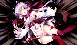 1girl game_cg hair_ribbon highres light_purple_hair long_hair panties ribbon shoujo_shin&#039;iki_shoujo_tengoku solo_focus takagi_sana underwear yellow_eyes