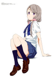 1girl absurdres copyright_name copyright_notice highres looking_at_viewer magazine_scan megami_magazine miyahara_takuya mono_(afro) official_art scan shikishima_sakurako simple_background solo white_background