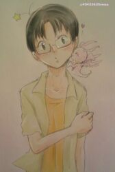 Rule 34 | antennae, blush, digimon, digimon (creature), glasses, heart, kiss, kitagawa kenta, marinangemon, wings