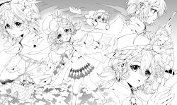 Rule 34 | 1girl, :d, absurdres, ahoge, bag, bai wuya bu he naicha yo, basket, bird hair ornament, chibi, chibi inset, coat, dress, envelope, feet out of frame, flower, flutterpage, grey background, greyscale, hair between eyes, hair flower, hair ornament, hat, highres, holding, holding envelope, juliet sleeves, lily of the valley, lineart, long sleeves, looking at object, looking at viewer, monochrome, multiple views, official alternate costume, open mouth, paper roll, puffy sleeves, reverse:1999, shoes, short hair, short twintails, shoulder bag, smile, socks, twintails, upper body, v-shaped eyebrows