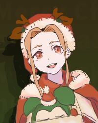 Rule 34 | absurdres, brown eyes, brown hair, christmas, digimon, digimon adventure, happy, highres, long hair, smile, tachikawa mimi, tanemon