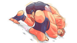 1boy ball_busting hands_between_legs nickrikku tendou_gai