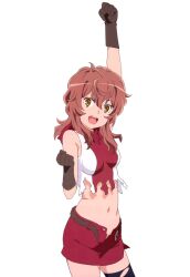 1girl dungeon_ni_deai_wo_motomeru_no_wa_machigatteiru_darou_ka liliruca_arde navel open_fly smile tagme torn_clothes