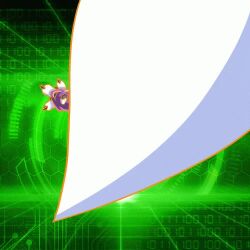 animated black_sclera blue_eyes claws colored_sclera digimon digimon_(creature) fox lowres renamon tail video yin_yang