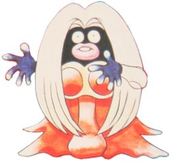1990s_(style) creatures_(company) game_freak gen_1_pokemon jynx lowres nintendo no_humans official_art pokemon pokemon_(creature) pokemon_rgby retro_artstyle sugimori_ken