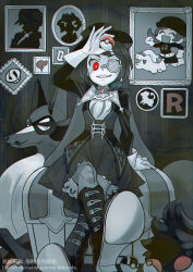 1girl arm_support arm_up ascot boots bright_pupils chain commentary_request crossed_legs gen_1_pokemon gen_8_pokemon gloves haraya hat holding holding_poke_ball logo lyra_(pokemon) monocle nintendo official_alternate_costume opaque_monocle pantyhose poke_ball poke_ball_(basic) pokemon pokemon_(creature) pokemon_hgss pokemon_masters_ex rattata red_eyes shauna_(pokemon) shauna_(special_costume)_(pokemon) signature sitting skirt spot_color steven_stone steven_stone_(special_costume) team_flare team_galactic team_rocket team_rocket_uniform team_skull thievul top_hat ultra_ball watermark white_pupils zinnia_(pokemon) zinnia_(special_costume)_(pokemon)