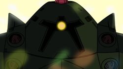gundam gundam_gquuuuuux highres mecha mecha_focus mobile_suit no_humans one-eyed reprilo_channel robot scene_reference science_fiction zeon zock zooming_in