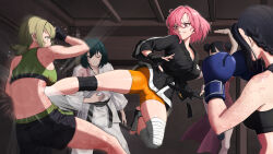 5girls barefoot blood catfight dougi femdom multiple_girls ryona smile tagme