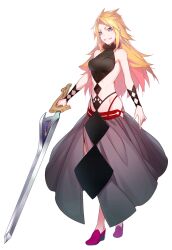 1girl artist_request ashuna_grisarika blonde_hair groin official_art shokei_shoujo_no_virgin_road smile tagme
