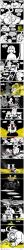 10s 2015 2boys 2girls absurdres androgynous armor artist_name asgore_dreemurr asriel_dreemurr beard black_sclera chara_(undertale) cloak colored_sclera comic death english_text eyepatch facial_hair fangs flower flowey_(undertale) furry glowing glowing_eyes heart highres horns kristy_sunshine long_image monster_boy monster_girl multiple_boys multiple_girls partially_colored ponytail red_eyes robe shirt spoilers striped_clothes striped_shirt tall_image tears toriel undertale undyne watering_can