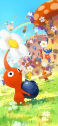 Rule 34 | amelicart, black eyes, blue eyes, blue flower, blue pikmin, blue skin, blue sky, blueberry, bud, carrying, colored skin, creature, creature focus, daisy (flower), day, fighting, flower, flower pot, flying, food, fruit, game cg, grass, grey hat, hat, highres, hill, holding, holding food, holding fruit, insect wings, leaf, looking ahead, mushroom, nintendo, no humans, no mouth, official art, outdoors, oversized food, oversized object, pikmin (creature), pikmin (series), pikmin bloom, pink skin, pointy ears, pointy nose, purple hair, purple pikmin, purple skin, rainbow, red eyes, red pikmin, red skin, rock pikmin, running, shadow, short hair, sky, solid circle eyes, triangle mouth, very short hair, white flower, white pikmin, white skin, winged pikmin, wings, yellow flower, yellow pikmin, yellow skin