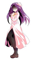 1girl asakura_rikako black_socks bow bow_hairband bowtie brown_pants brown_shoes closed_eyes closed_mouth coat commentary_request curtained_hair dairi floating_hair from_side glasses hairband hand_on_own_chest hand_up highres large_variant_set loafers long_coat long_hair long_sleeves looking_at_viewer pants phantasmagoria_of_dim.dream pince-nez pink_bow pink_coat pink_hairband pink_shirt purple_hair shaded_face shirt shoes simple_background socks solo standing tachi-e touhou touhou_(pc-98) transparent_background v-shaped_eyebrows variant_set very_long_hair yellow_bow yellow_bowtie