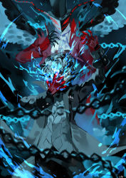 10s 1boy amamiya_ren arsene_(persona_5) black_hair blue_fire club3 coat fire gloves highres persona persona_5 trench_coat