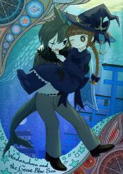 1boy 1girl absurdres commentary ekaapetto funamusea highres samekichi_(funamusea) tagme wadanohara