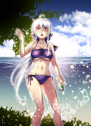 Rule 34 | 1girl, bikini, caffein, navel, swimsuit, tagme, underwear, vocaloid, yowane haku