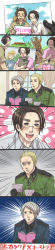 Rule 34 | australia (hetalia), austria (hetalia), axis powers hetalia, comic, germany (hetalia), highres, long image, photo (object), prussia (hetalia), tall image, tears, thick eyebrows