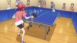 Rule 34 | animated, animated gif, anime screenshot, interior, itsumo hokuto, multiple girls, shakunetsu no takkyuu musume, table tennis, tsumujikaze koyori