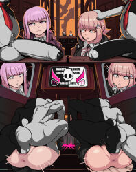 anus blindfold boxman danganronpa_(series) death desk hinata_hajime kirigiri_kyoko monokuma naegi_makoto nanami_chiaki netorare penis vaginal