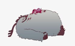1girl baobhan_sith_(fate) bobi cernunnos_(fate) child closed_eyes fate/grand_order fate_(series) hair_between_eyes long_hair long_sleeves parody pink_hair scene_reference simple_background sleeping tonari_no_totoro white_background