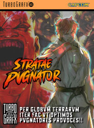 bengus capcom dougi joe_(street_fighter) karate karate_gi latin_text lee_(street_fighter) pc_engine red_hair ryu_(street_fighter) sagat street_fighter street_fighter_1 third-party_edit turbografx_16