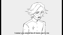1girl 2boys ahoge animated aotsuki_eito audible_speech english_text eyelashes glasses greyscale hands_up it&#039;s_always_sunny_in_philadelphia kirifuji_nozomi long_hair messy_hair monochrome multiple_boys parted_hair sound subtitled sumino_takumi tagme the_hundred_line_-last_defense_academy- video