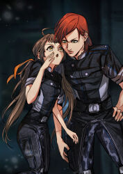 commander_shepard commander_shepard_(female) highres mass_effect_(series) rubbing_head smile ssv-akinarii tumblr whispering