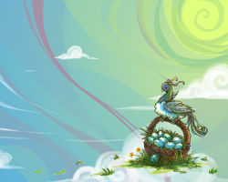 altaria cloud creatures_(company) egg flower game_freak gen_3_pokemon grass image_sample nest nintendo pokemon pokemon_(creature) serain sky sun