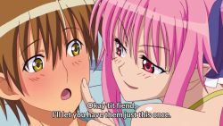 1boy 1girl akiyama_yuuto animated ass bat_wings blush bouncing_breasts breasts breasts_squeezed_together brown_hair closed_eyes cum cum_on_body cum_on_breasts cum_on_upper_body demon_tail ejaculation happy hetero huge_breasts ijuin_serena indoors interior licking long_hair moaning naughty_face nipples orgasm paizuri penis pink_hair pumping red_eyes short_hair sound subtitled tagme tail topless_female translated twintails uncensored underwear vampire vampire_(ova) video wince wings yellow_eyes