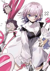 1girl baka_janai_noni_(zutomayo) black_bustier black_choker black_nails black_shorts bow bowtie bustier choker closed_mouth colored_inner_hair dress_shirt fingernails frown hand_on_own_hip handheld_game_console hedgehog highres holding holding_handheld_game_console holding_scissors long_sleeves looking_at_viewer medium_hair mimikayushi_(zutomayo) multicolored_hair nail_polish nira-chan nira-chan_(baka_janai_noni)_(zutomayo) oguri_(oguri_yuta) pink_hair purple_hair road_sign scissors shirt shorts sign string string_of_fate uniguri_(zutomayo) white_background white_bow white_bowtie white_shirt zutto_mayonaka_de_ii_no_ni
