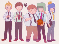 bad_tag basketball black_hair blonde_hair brown_hair butters_stotch clyde_donovan craig_tucker eric_theodore_cartman formal_clothes kyle_broflovski male money red_hair south_park suit