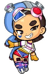 1girl bike_shorts bike_shorts_under_shorts brown_eyes brown_hair calamity33 chibi child dolphin_shorts emi_(fighting_vipers) fighting_vipers fighting_vipers_2 forehead gloves goggles goggles_on_head leggings lowres naughty_face outline sega sharp_teeth shirt short_hair shorts shorts_under_shorts smile solo spanking spanking_self sticker_on_face strap stuffed_animal stuffed_toy teddy_bear teeth thick_eyebrows white_outline white_shirt