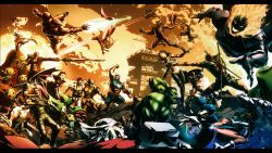 00s 10s amaterasu_(ookami) bodysuit boots capcom cape captain_america chris_redfield chun-li claws dante_(devil_may_cry) deadpool deadpool_(series) doctor_doom dormammu epic flying gloves hammer helmet highres hood hulk iron_man kicking magneto marvel marvel_vs._capcom marvel_vs._capcom_3 mask mega_man_(series) mega_man_legends_(series) midriff mori_toshiaki morrigan_aensland multiple_boys multiple_girls muscular punching ryu_(street_fighter) servbot_(mega_man) shield spider-man storm_(x-men) street_fighter super-skrull sword thor_(marvel) tron_bonne_(mega_man) darkstalkers viewtiful_joe weapon wings wolverine_(x-men) x-23 x-men
