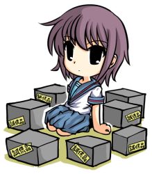 00s 1girl box chibi chibi_only female_focus johnmaru lowres nagato_yuki solo suzumiya_haruhi_no_yuuutsu