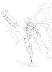 Rule 34 | 1girl, armor, armored boots, armored gloves, armored leotard, ass, boots, breasts, bug, butterfly, butterfly wings, cleavage, digimon, digimon (creature), female focus, gloves, helmet, high heels, highres, hudiemon, insect, insect wings, kicking, leotard, long hair, medium breasts, ph6xeivbgpimggg, sideview, skirt, solo, solo focus, wings