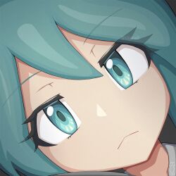 1girl :&lt; aqua_eyes aqua_hair artist_logo artist_name close-up commentary_request digiral frown god_i_wish_that_were_me_(meme) hair_between_eyes hatsune_miku logo looking_at_viewer meme solo vocaloid