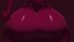 1girl against_glass animated animated_gif ass ass_focus ass_on_glass ass_press ass_shake colored_skin five_nights_at_freddy&#039;s five_nights_in_anime:_after_hours_(fangame) five_nights_in_anime_(fangame) fox_girl fox_tail foxy_(fnaf) game_cg huge_ass panties panty_pull pov red_background red_fur red_skin shiny_skin solo spanking spanking_self tail thong underwear undressing wollu