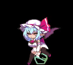 1futa adapted_costume alternate_breast_size animated animated_gif bar_censor bat_wings black_shirt black_thighhighs blue_hair blush bottomless breasts censored closed_eyes cum cum_in_container dress ejaculation erection excessive_cum full-package_futanari futanari hair_between_eyes handsfree_ejaculation hat hat_ribbon large_breasts lowres mob_cap namako_daibakuhatsu orgasm penis pink_dress pixel_art pointy_ears red_ribbon remilia_scarlet ribbon shirt short_hair solo source_request spontaneous_orgasm testicles thick_thighs thighhighs thighs touhou transparent_background vampire wings