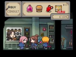 10s 1boy 3girls animated animated_gif broom brown_hair cage capelet chair commentary_request crest facial_hair fake_screenshot goatee heads-up_display kagari_atsuko light_purple_hair little_witch_academia lotte_jansson multiple_girls mushroom orange_hair pixel_art potion proprietor_(little_witch_academia) red_eyes shelf shirosu shop speech_bubble sucy_manbavaran thought_bubble treasure_chest ugoira user_interface wand