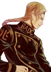 1boy blonde_hair chounorin earrings flattop gakuran jewelry jojo_no_kimyou_na_bouken male_focus nijimura_keicho school_uniform solo
