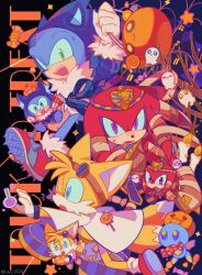 Rule 34 | 3boys, alternate costume, chibi, halloween, halloween costume, highres, knuckles the echidna, lazy kun, multiple boys, no humans, sonic (series), sonic the hedgehog, tails (sonic)