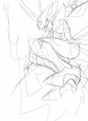 1girl armor armored_boots armored_gloves armored_leotard ass boots breasts butterfly_wings covered_mouth digimon digimon_(creature) falling female_focus fur_collar gluteal_fold helmet high_heels highres hudiemon insect_wings leotard looking_at_viewer mask medium_breasts mouth_mask ph6xeivbgpimggg shoulder_armor skirt solo tinted_eyewear wings